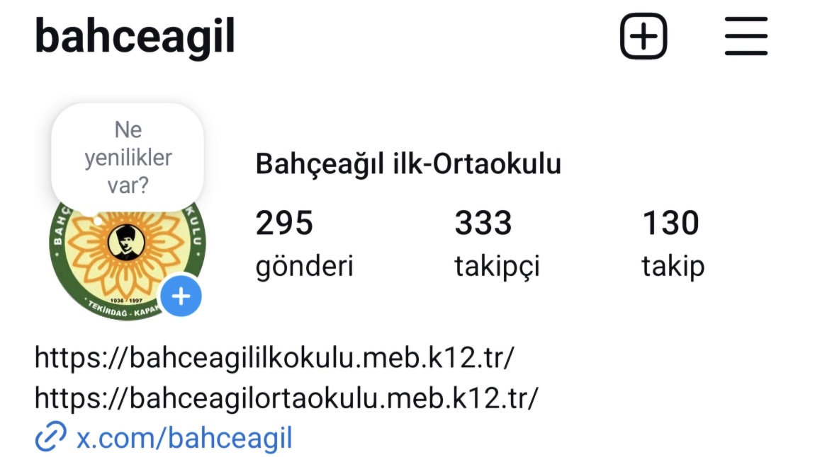 Instagram adresimiz @bahceagil